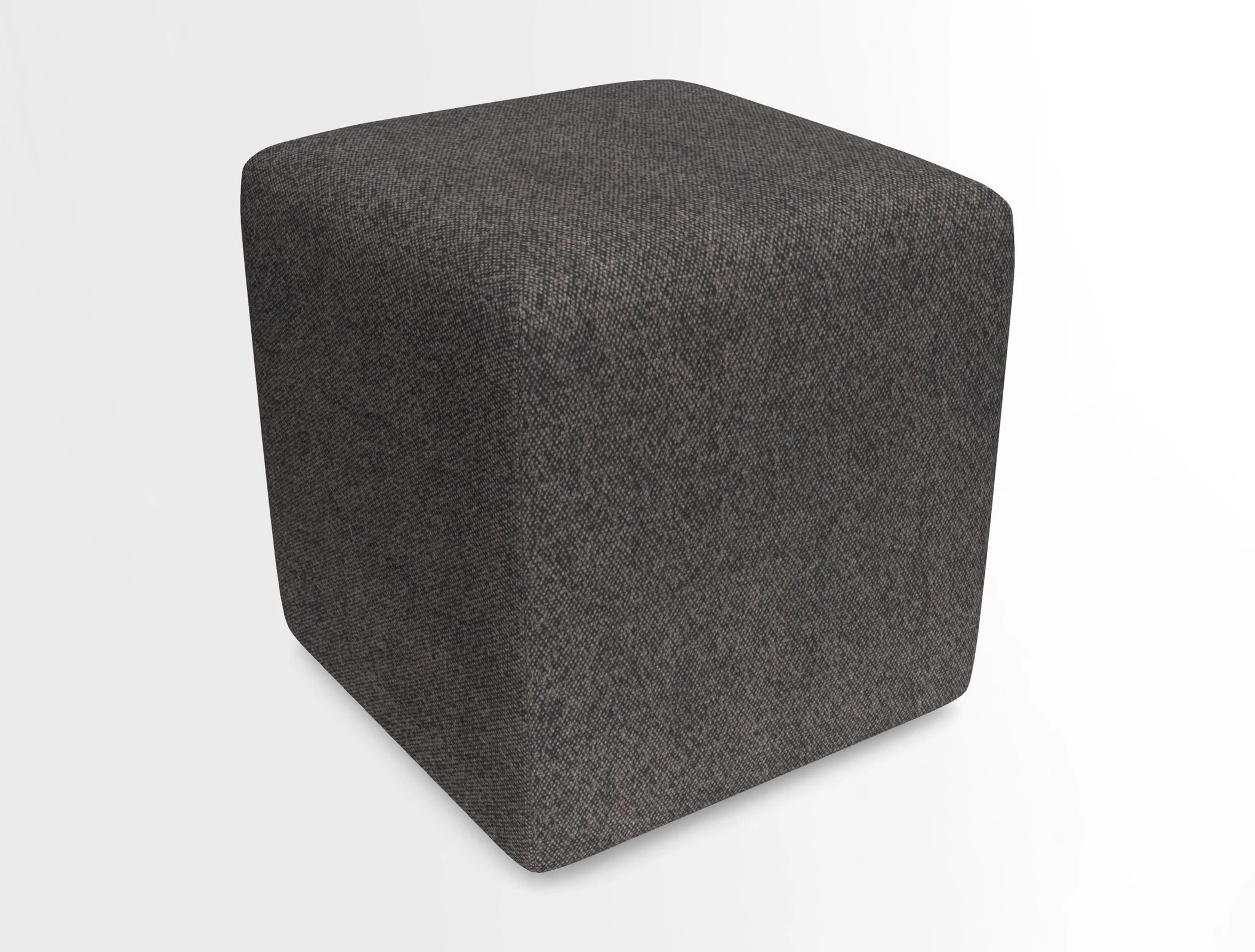 Cube Footstool in Peruvian homespun fabric
