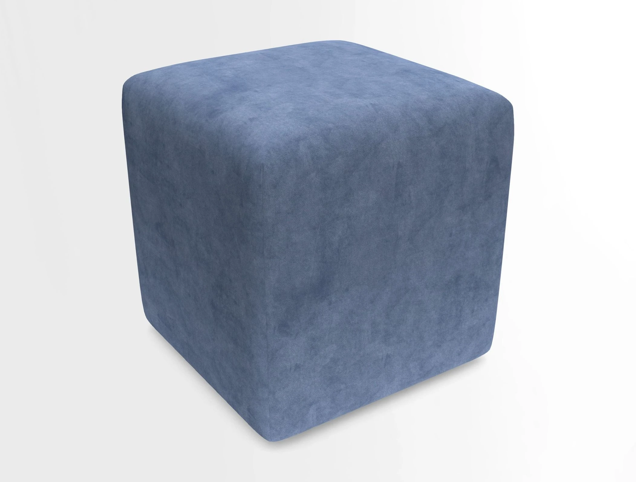 Cube Footstool in Peruvian homespun fabric