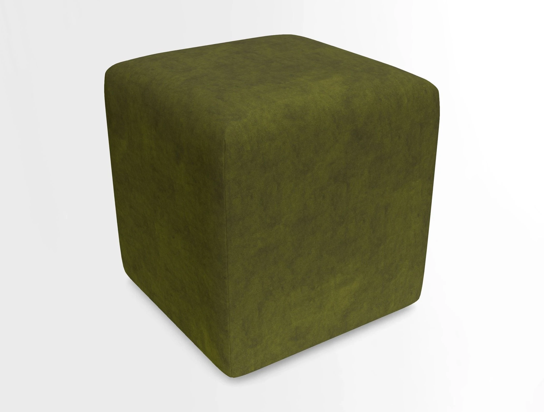Cube Footstool in Peruvian homespun fabric