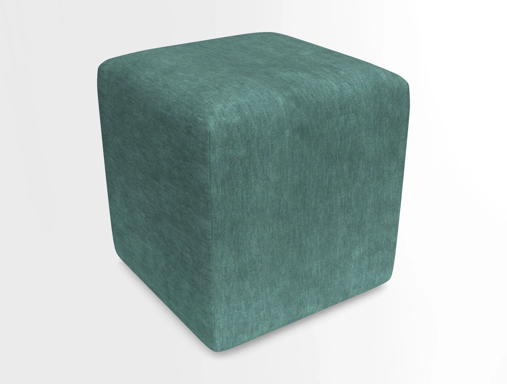Cube Footstool in Peruvian homespun fabric