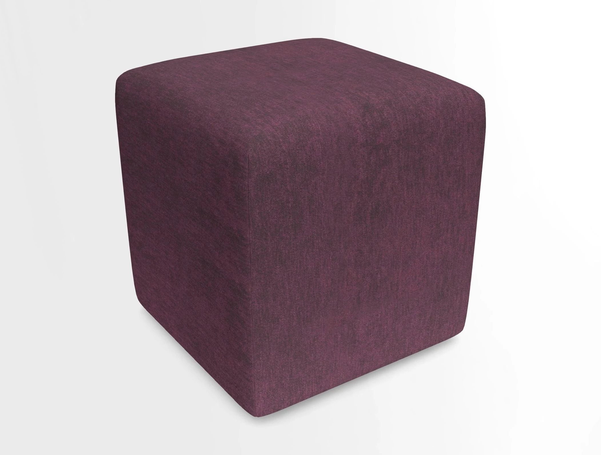 Cube Footstool in Peruvian homespun fabric