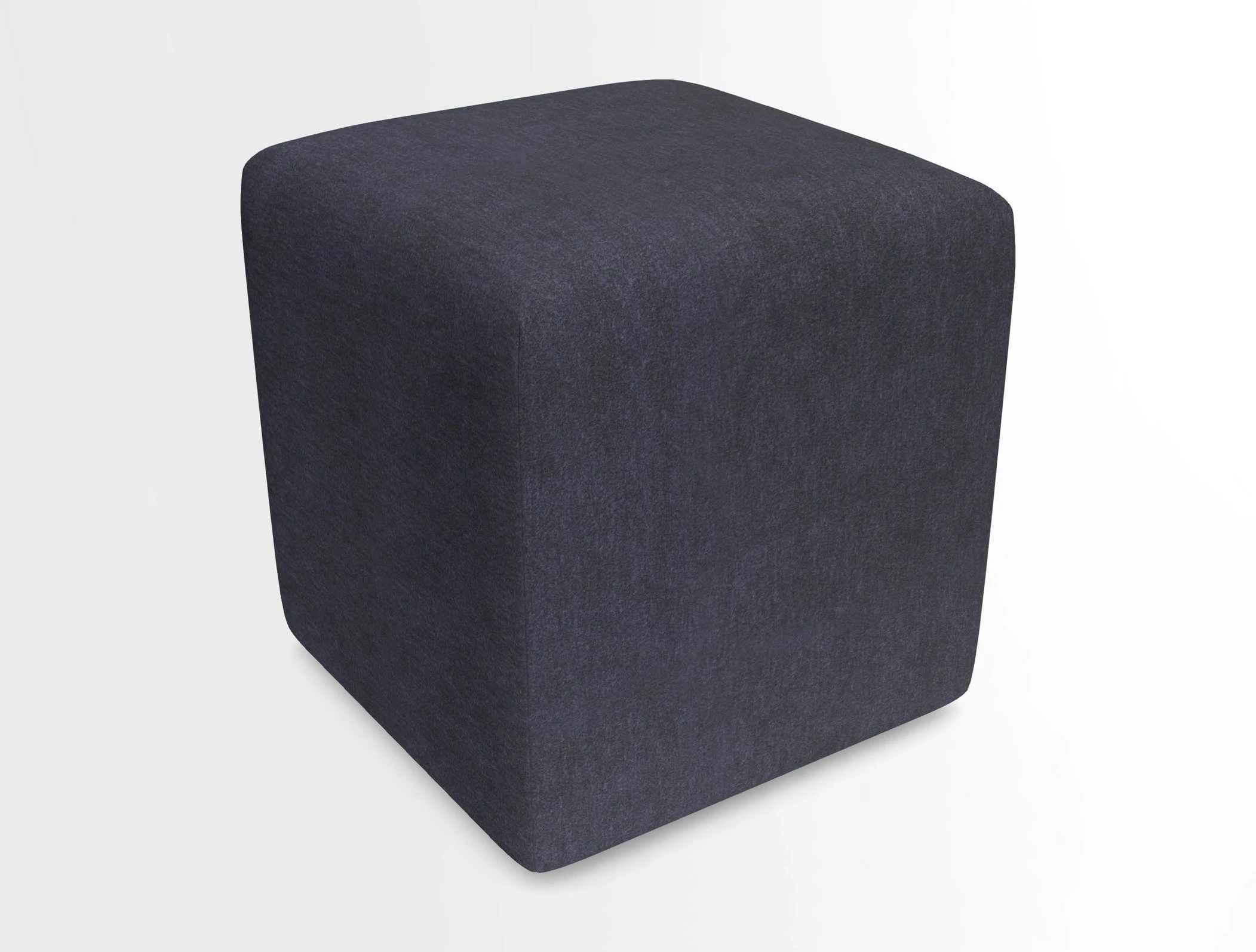 Cube Footstool in Peruvian homespun fabric