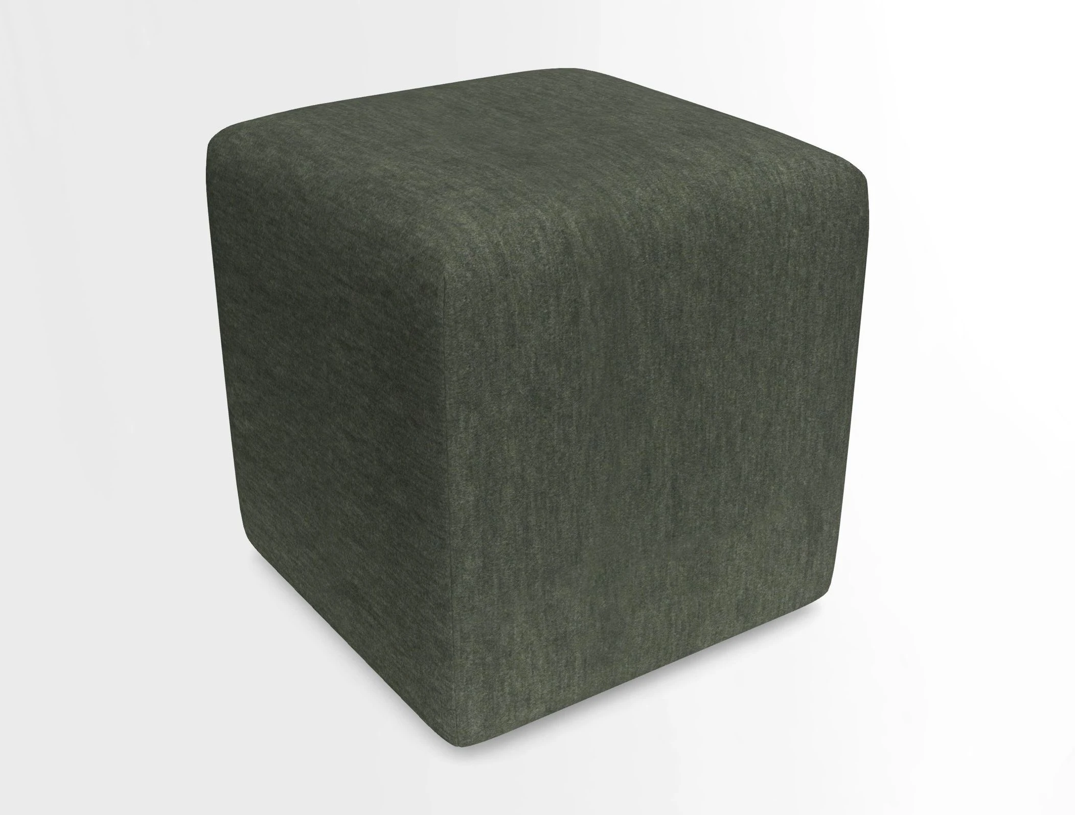 Cube Footstool in Peruvian homespun fabric