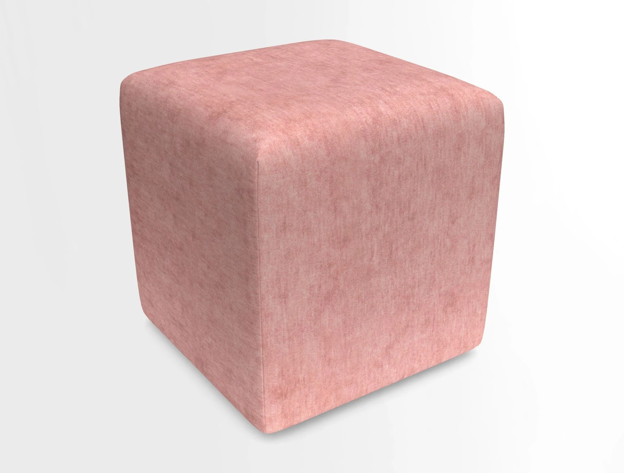 Cube Footstool in Peruvian homespun fabric