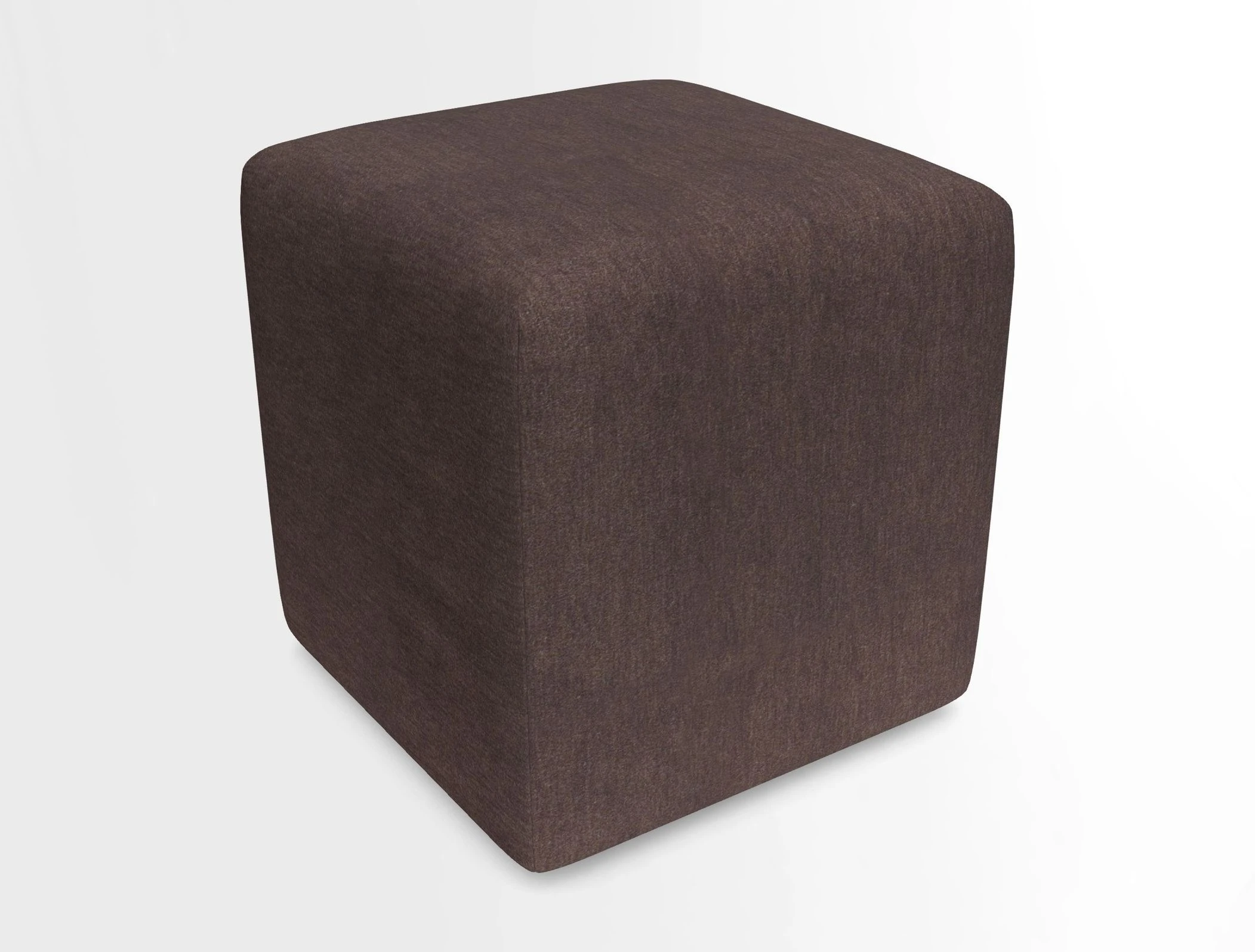 Cube Footstool in Peruvian homespun fabric
