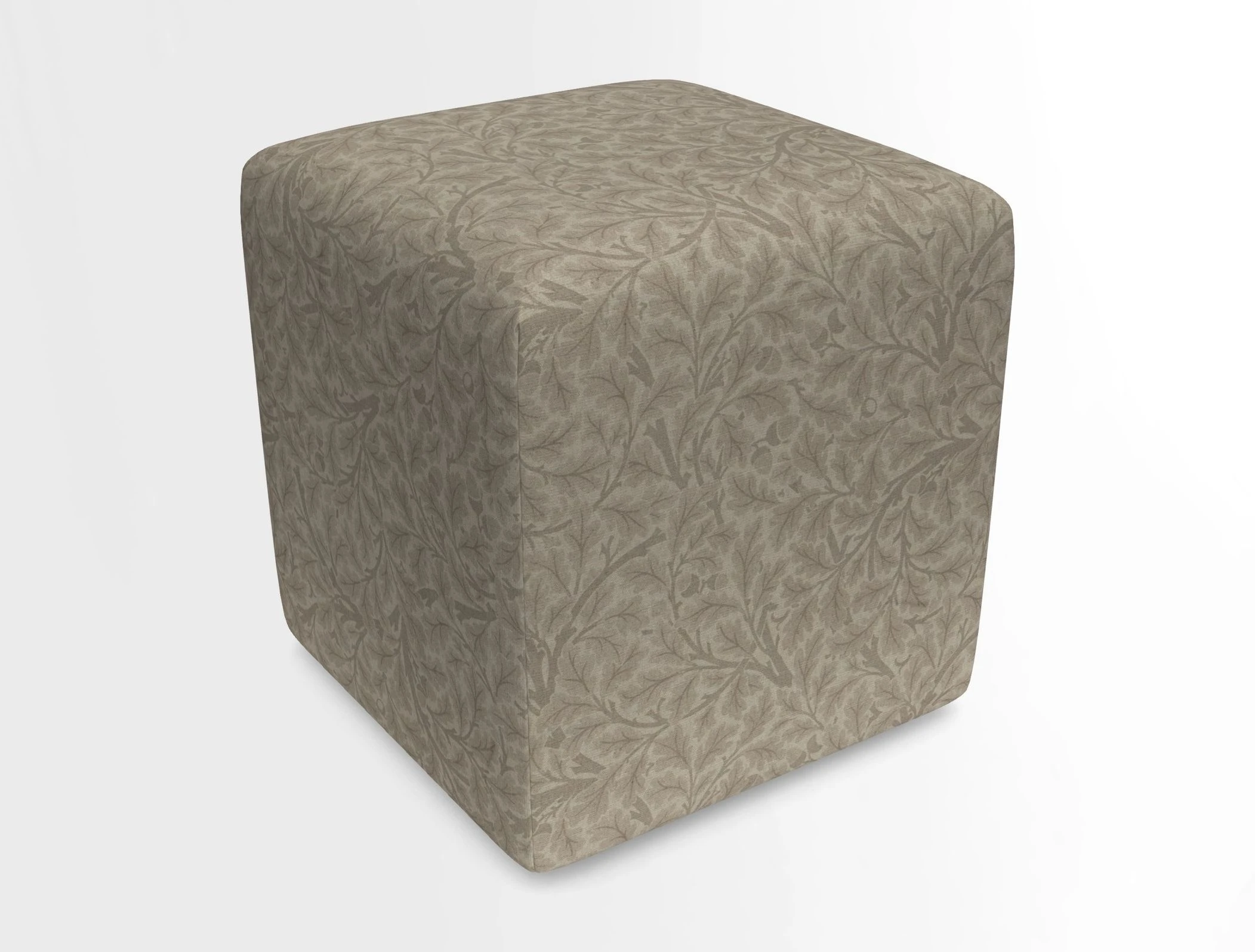 Cube Footstool in Peruvian homespun fabric