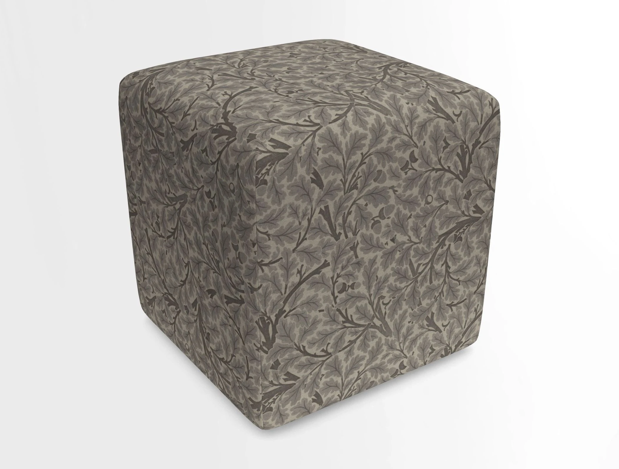Cube Footstool in Peruvian homespun fabric
