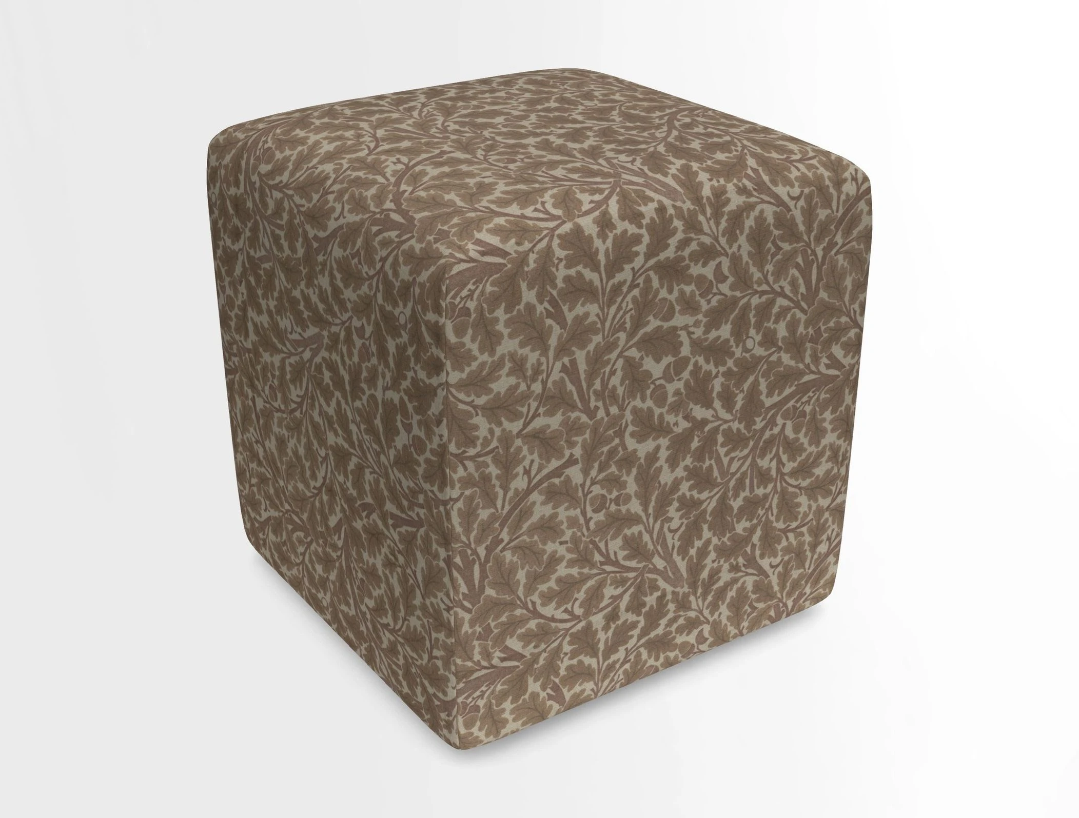Cube Footstool in Peruvian homespun fabric