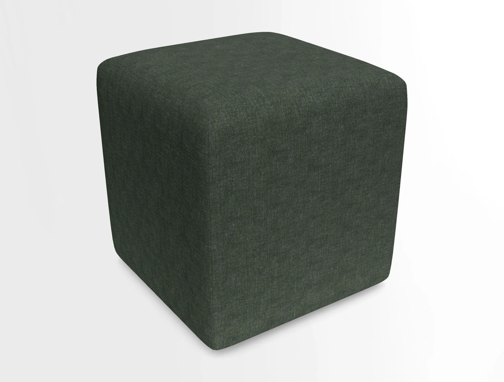 Cube Footstool in Peruvian homespun fabric