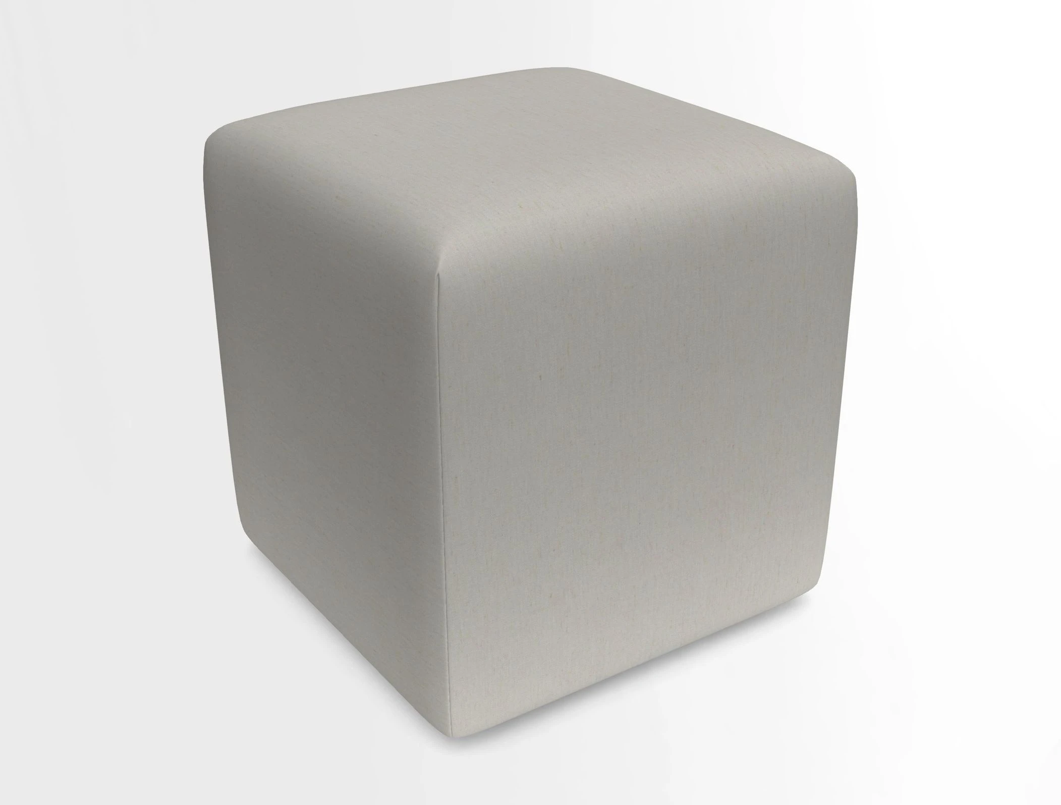 Cube Footstool in Peruvian homespun fabric