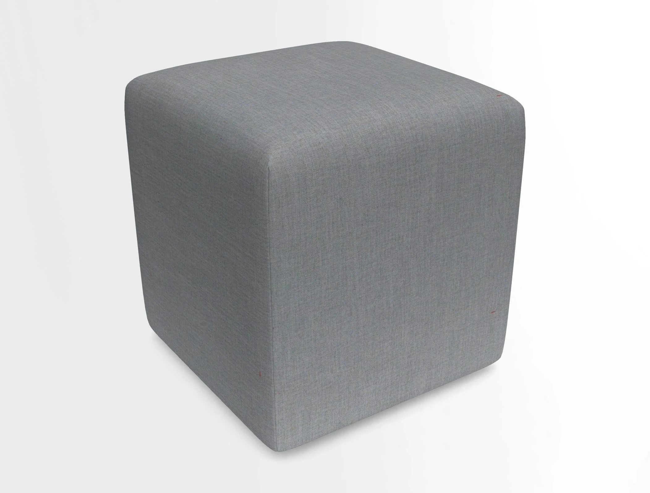 Cube Footstool in Peruvian homespun fabric