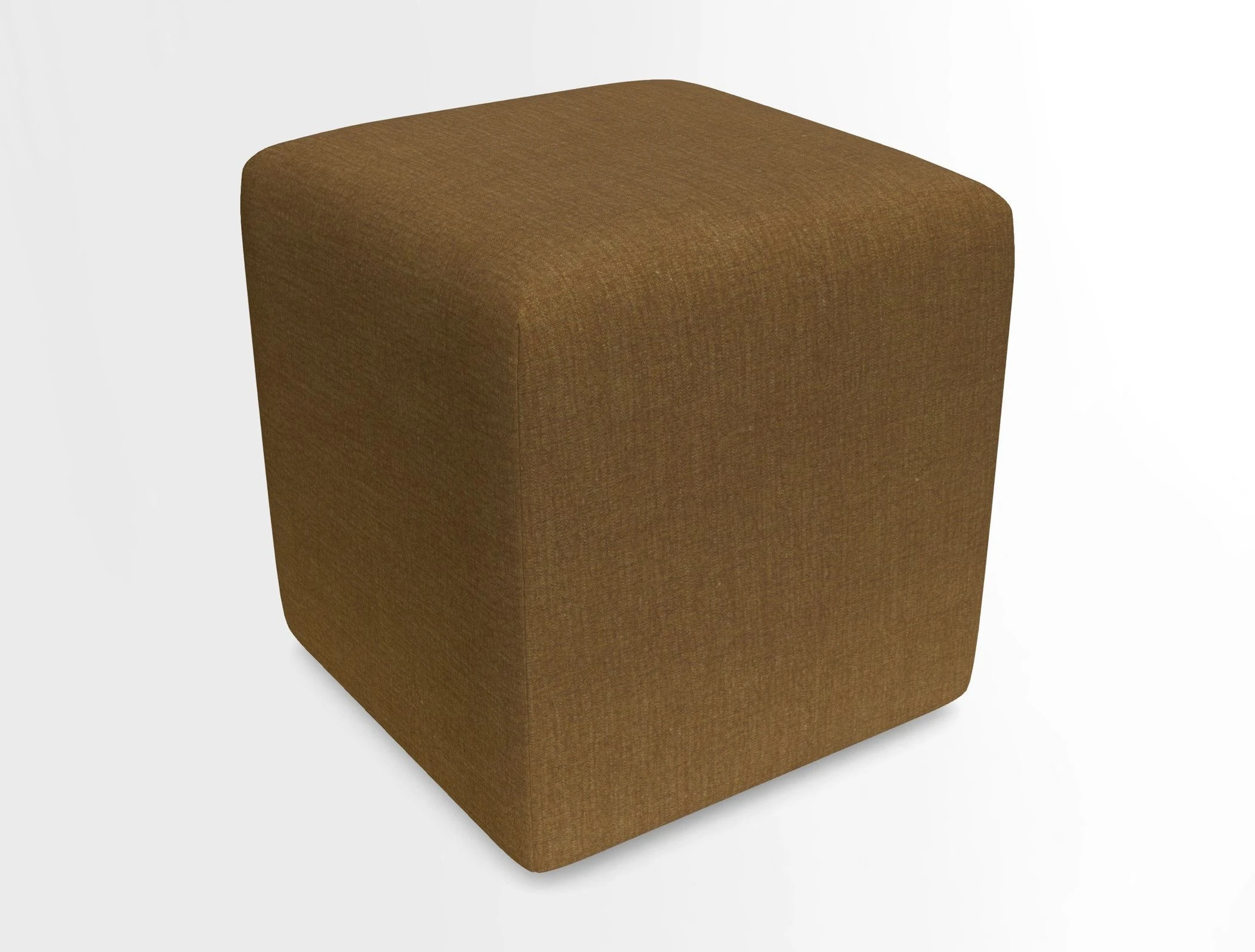 Cube Footstool in Peruvian homespun fabric
