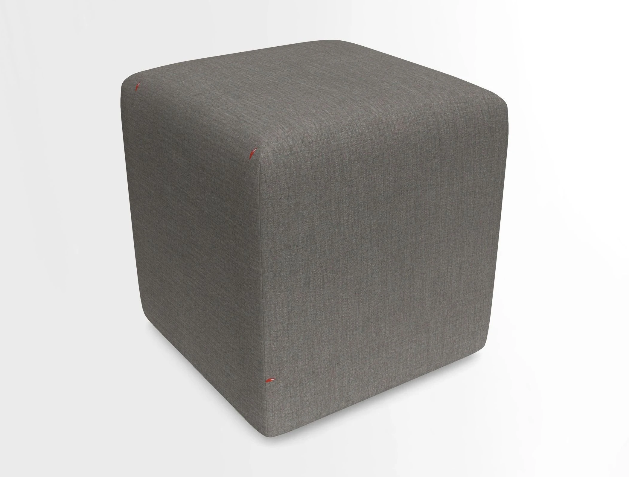 Cube Footstool in Peruvian homespun fabric