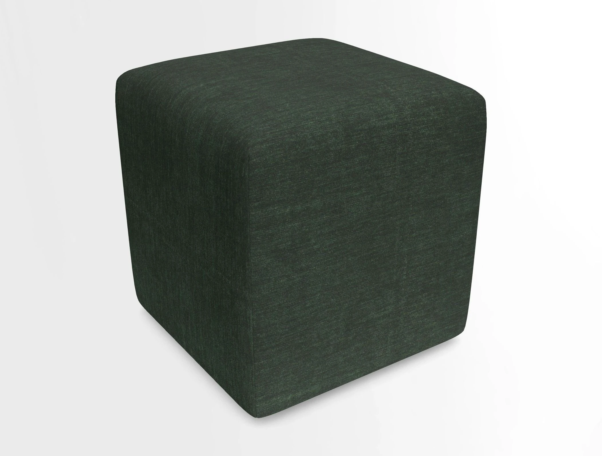 Cube Footstool in Peruvian homespun fabric