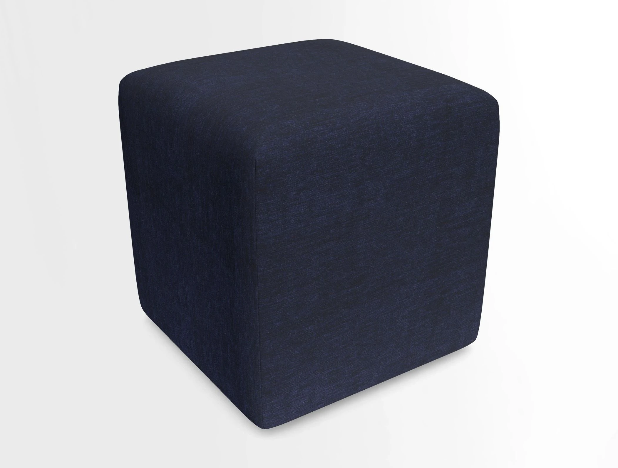 Cube Footstool in Peruvian homespun fabric
