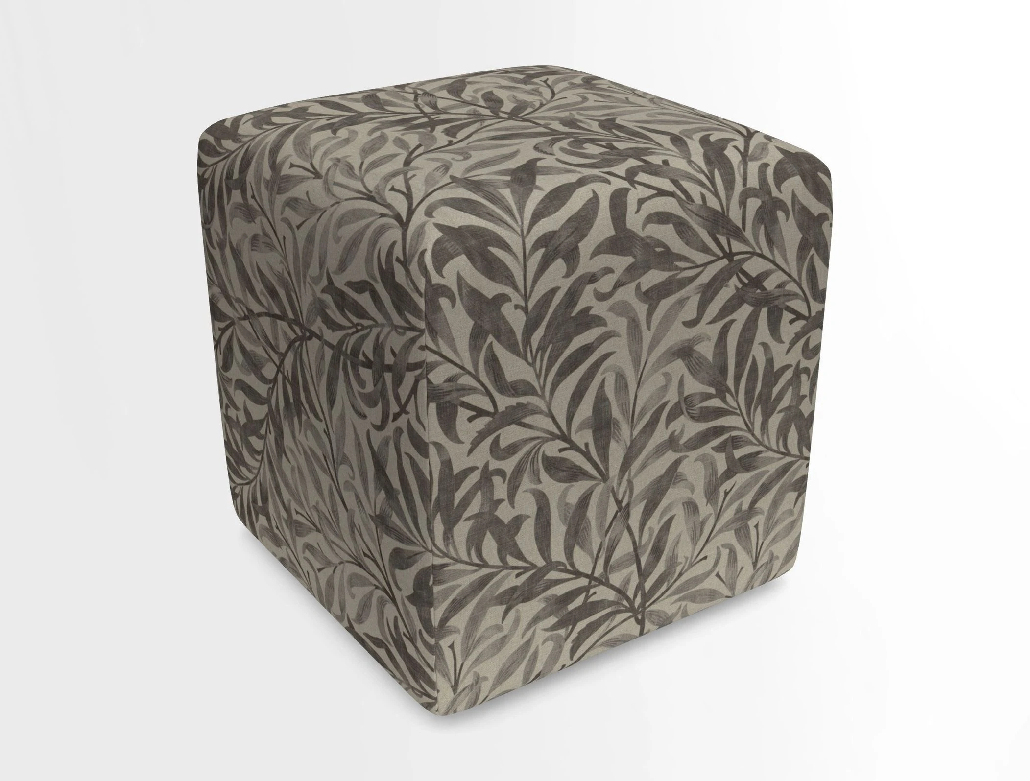 Cube Footstool in Peruvian homespun fabric