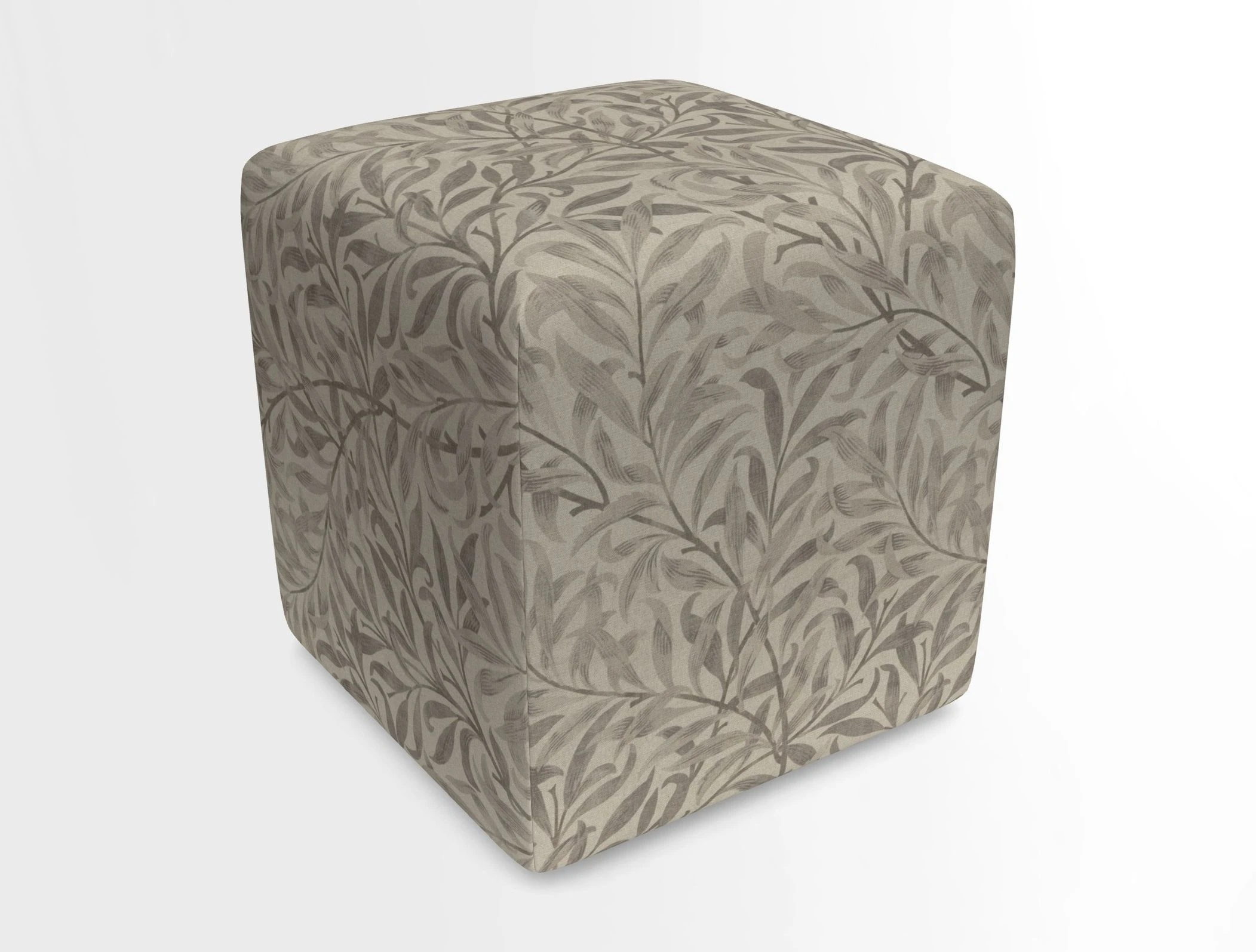 Cube Footstool in Peruvian homespun fabric