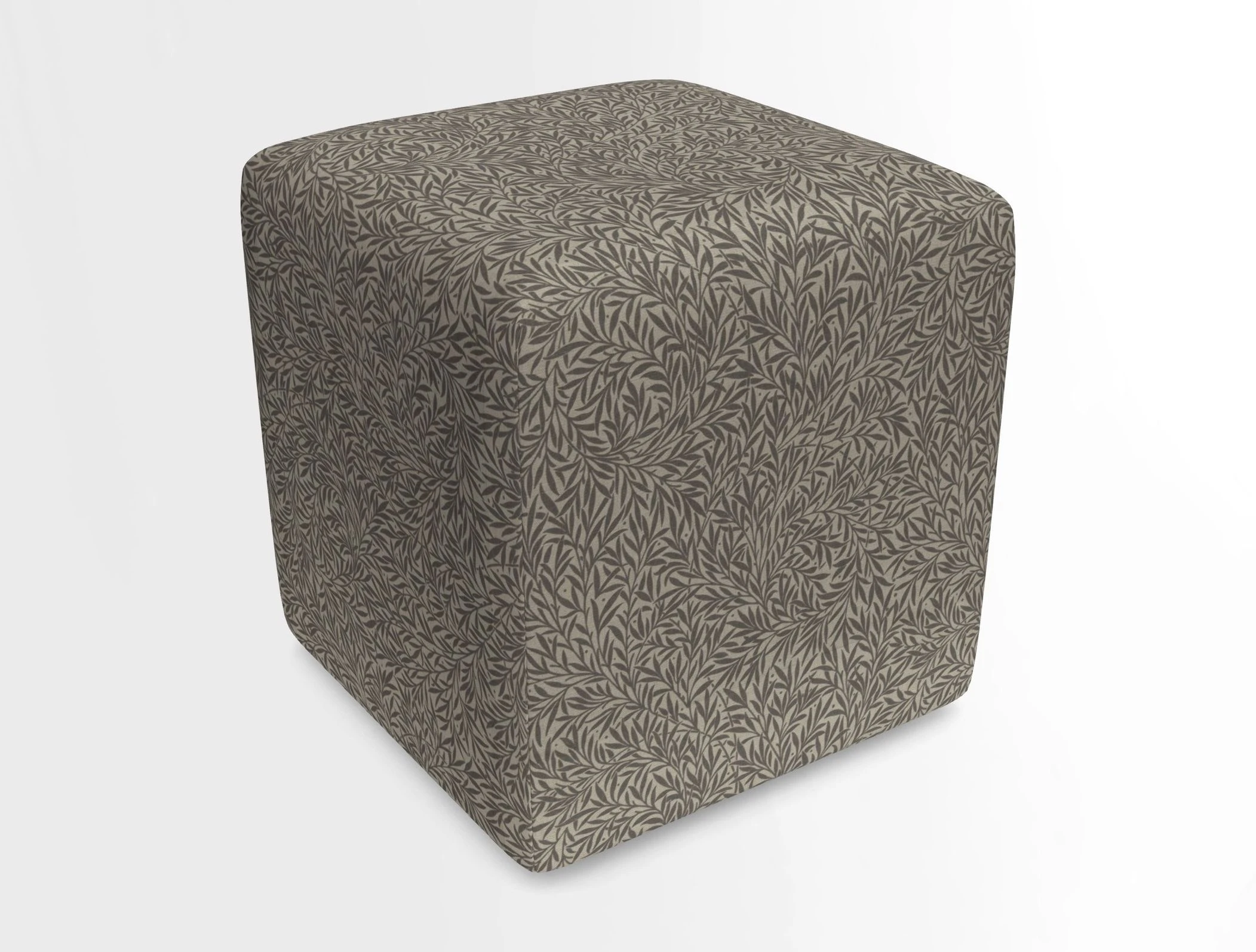 Cube Footstool in Peruvian homespun fabric