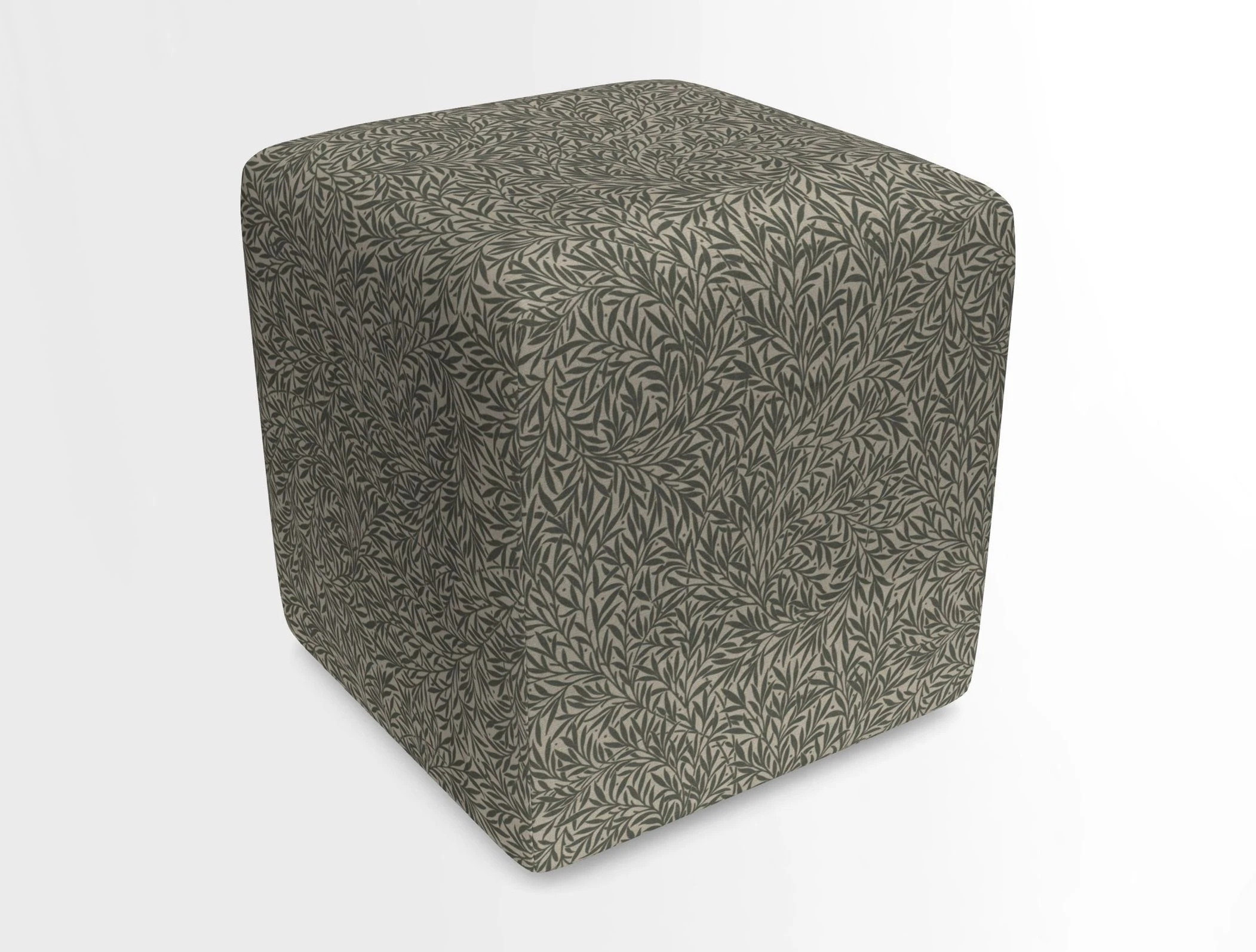 Cube Footstool in Peruvian homespun fabric