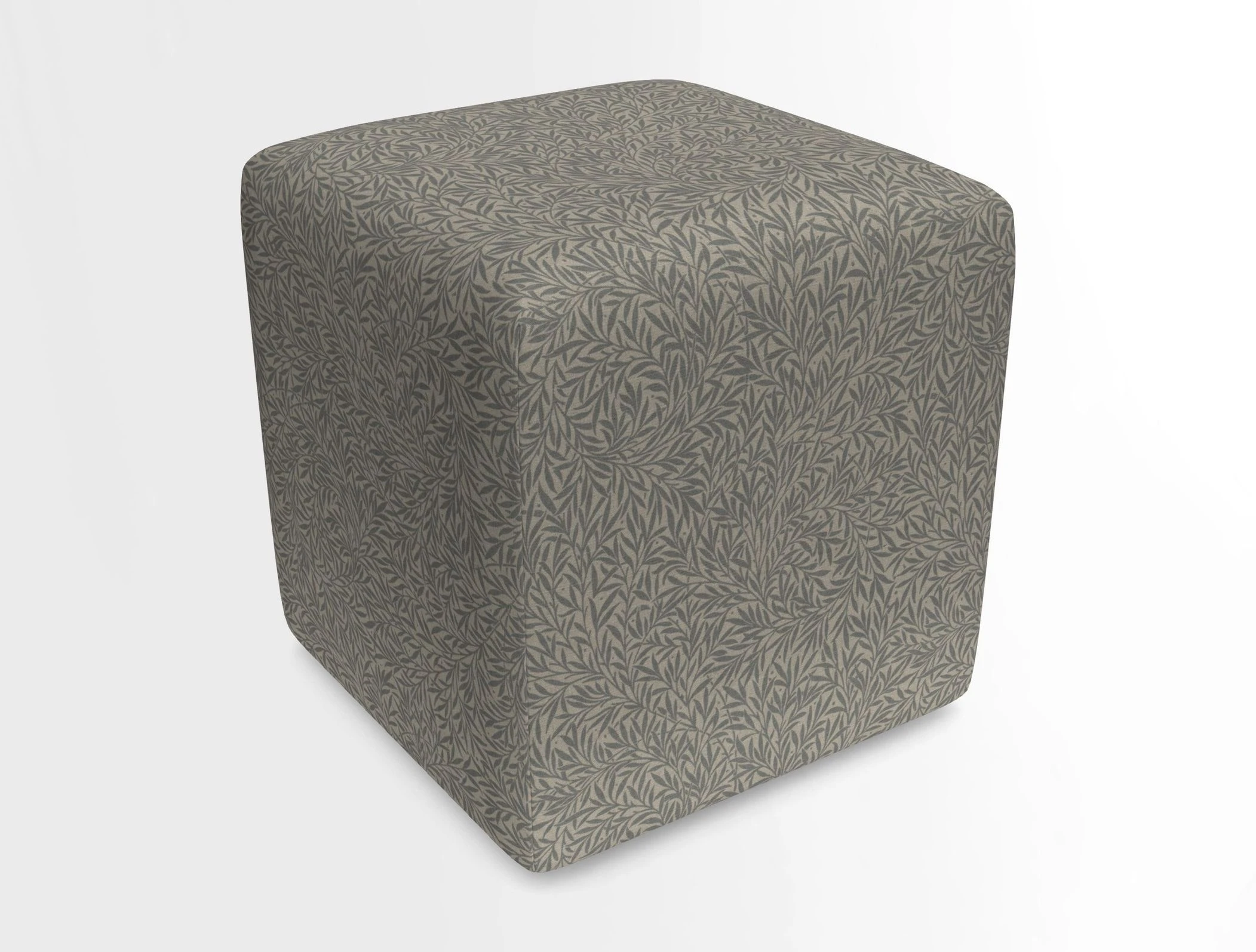 Cube Footstool in Peruvian homespun fabric
