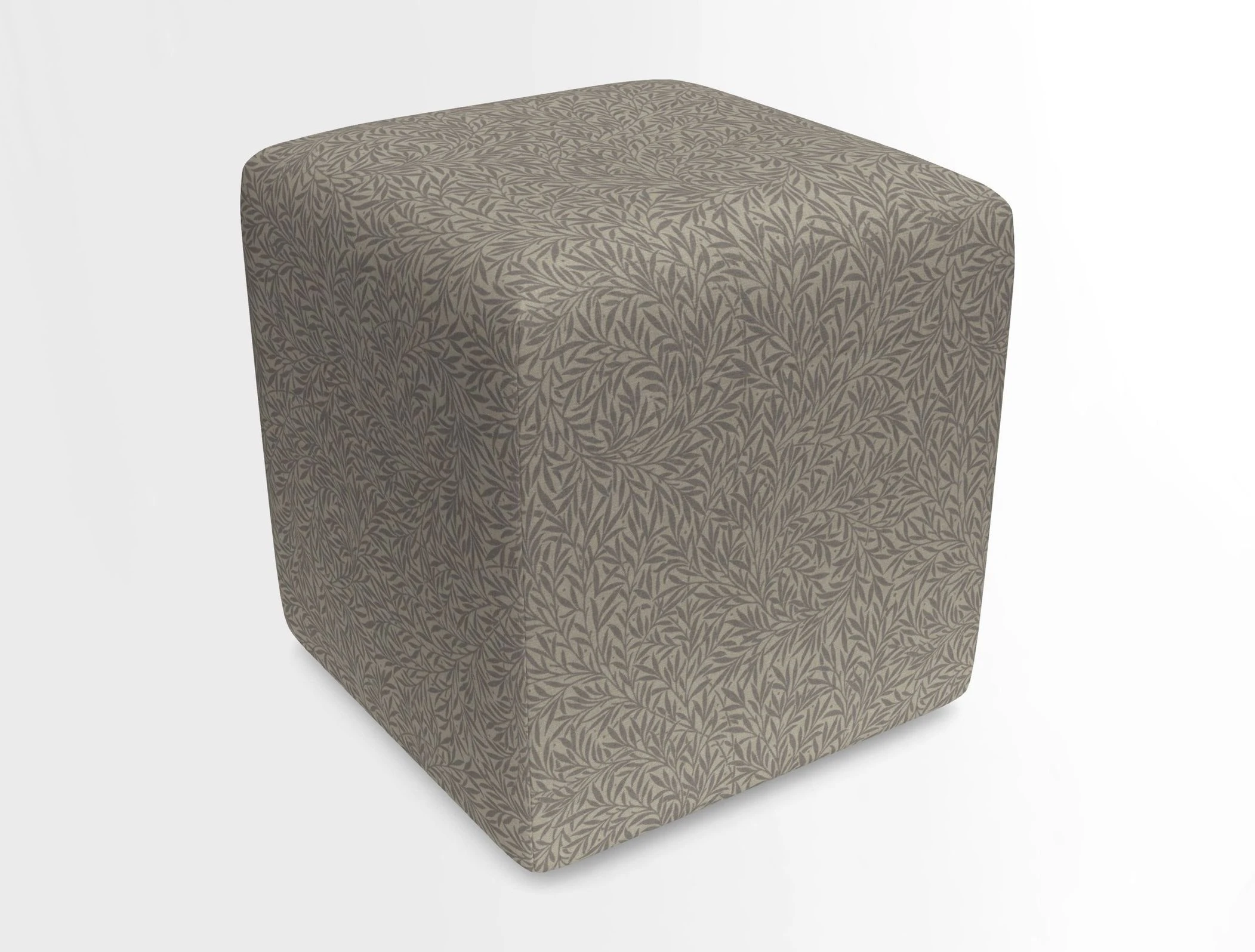 Cube Footstool in Peruvian homespun fabric