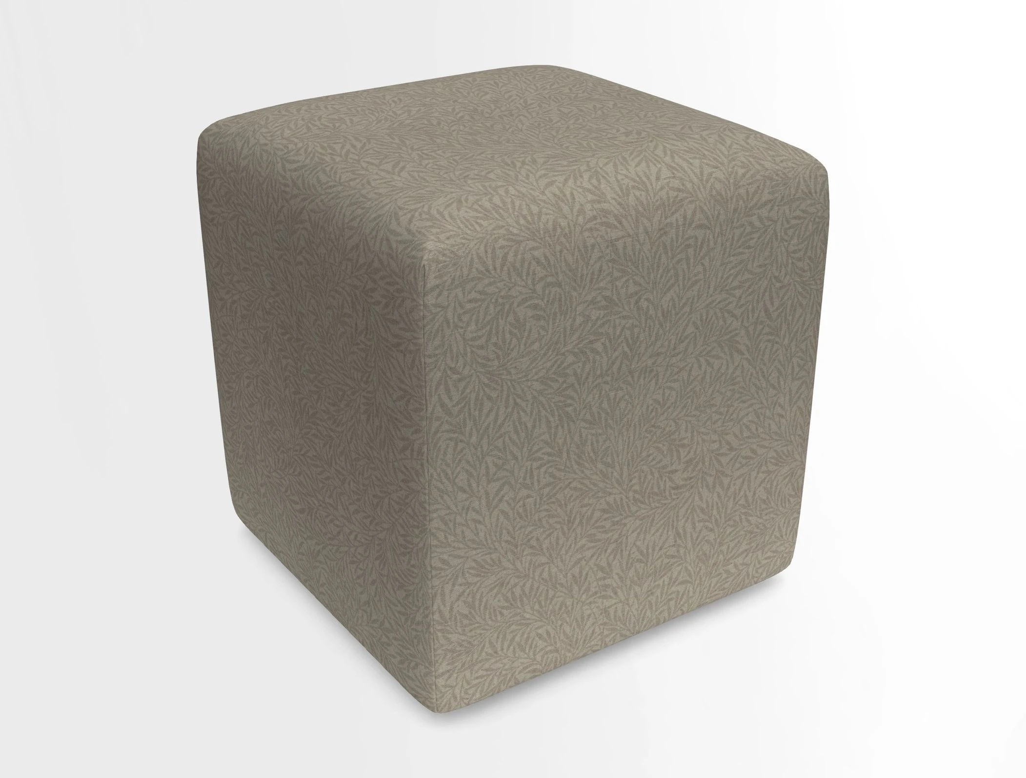 Cube Footstool in Peruvian homespun fabric