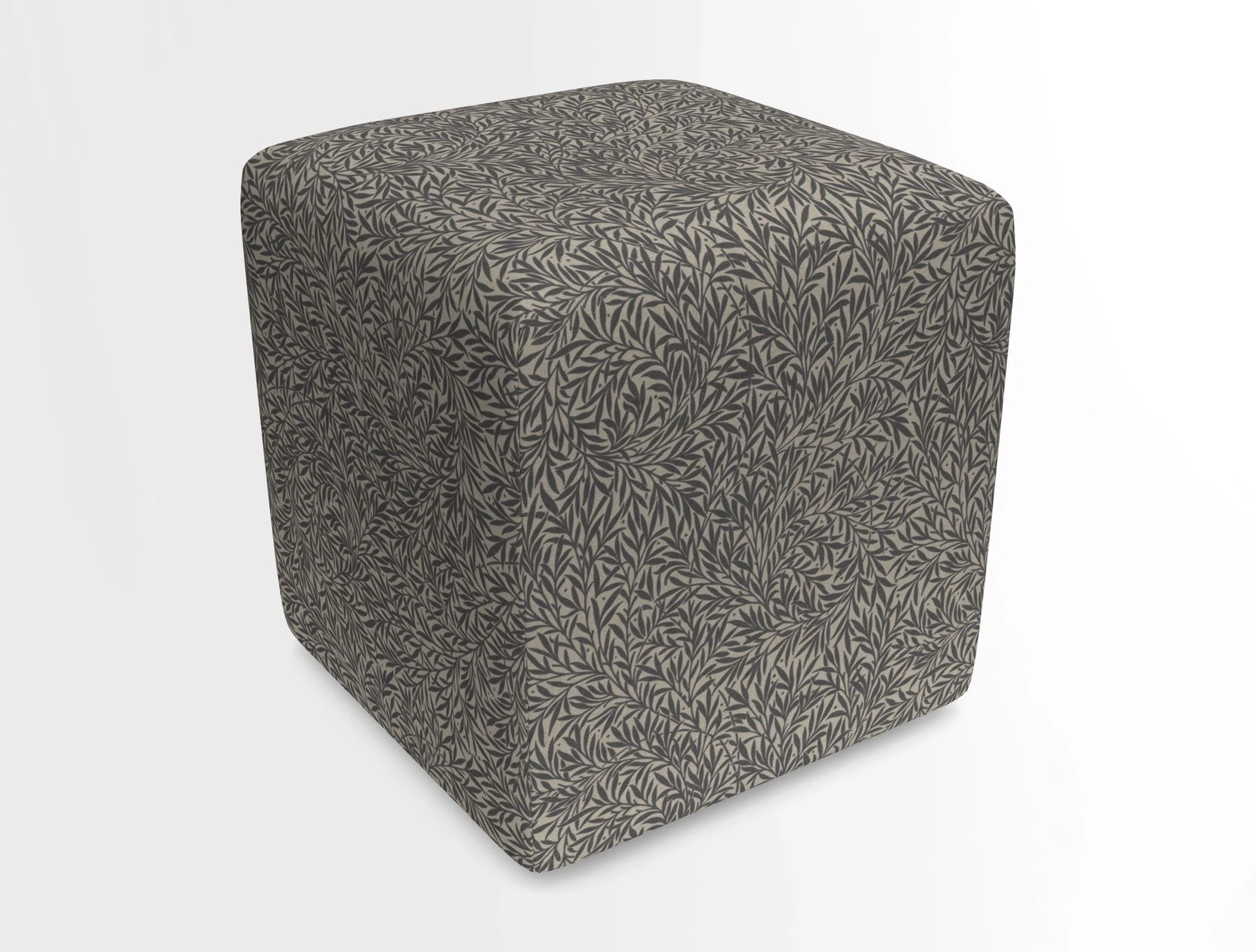Cube Footstool in Peruvian homespun fabric