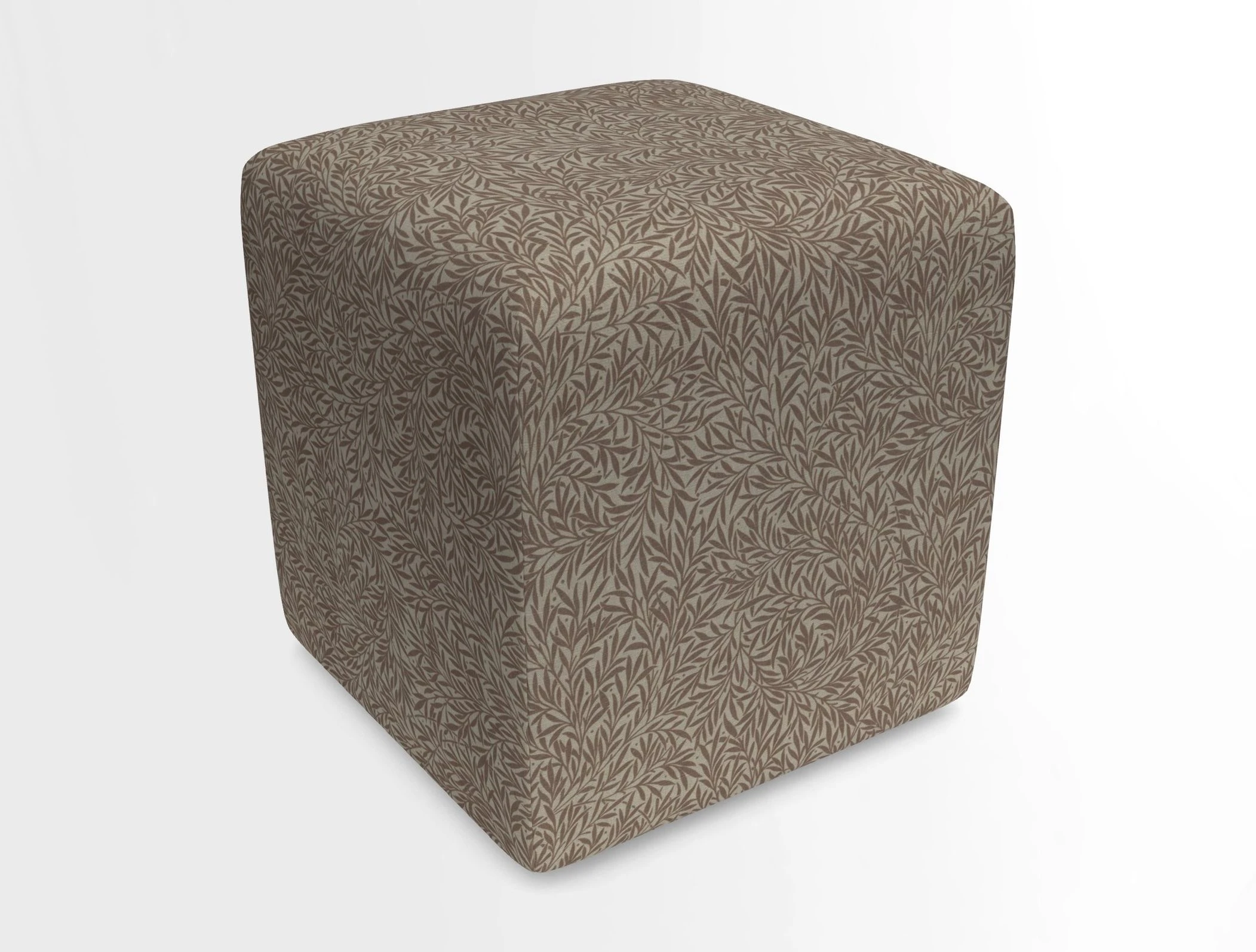 Cube Footstool in Peruvian homespun fabric