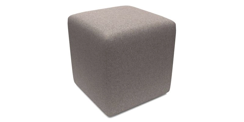 Cube Footstool in Peruvian homespun fabric Cube Footstool in Peruvian homespun fabric