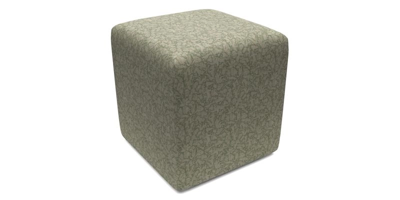 Cube Footstool in Peruvian homespun fabric