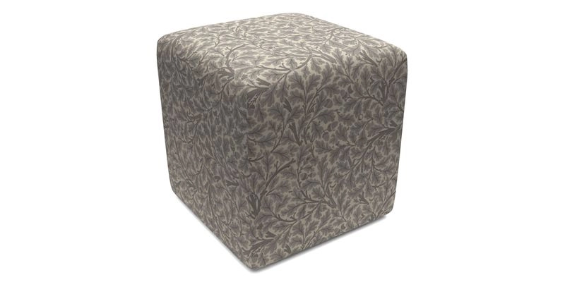 Cube Footstool in Peruvian homespun fabric