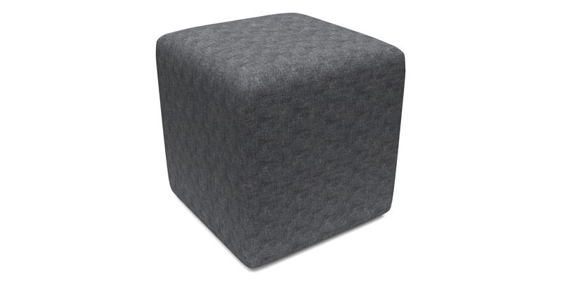 Cube Footstool in Peruvian homespun fabric