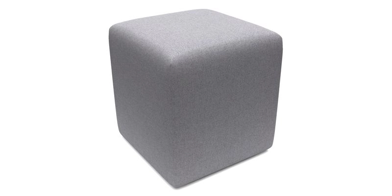 Cube Footstool in Peruvian homespun fabric