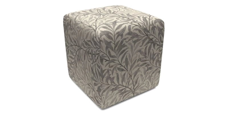 Cube Footstool in Peruvian homespun fabric