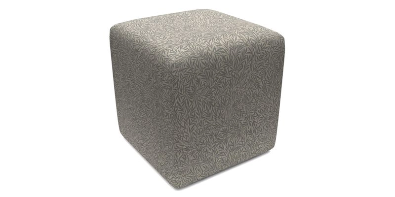 Cube Footstool in Peruvian homespun fabric