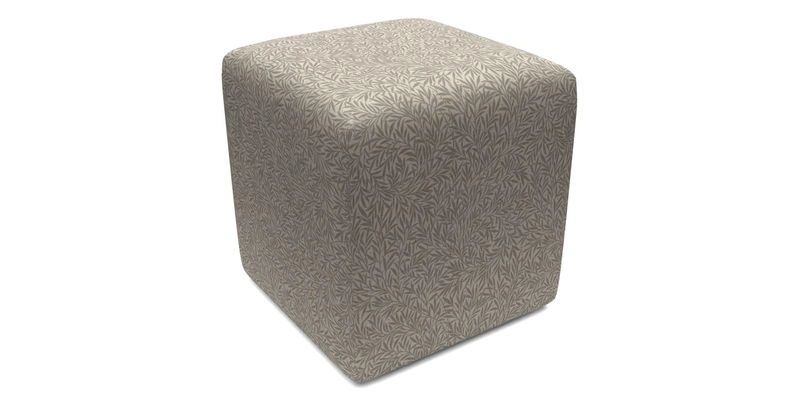 Cube Footstool in Peruvian homespun fabric