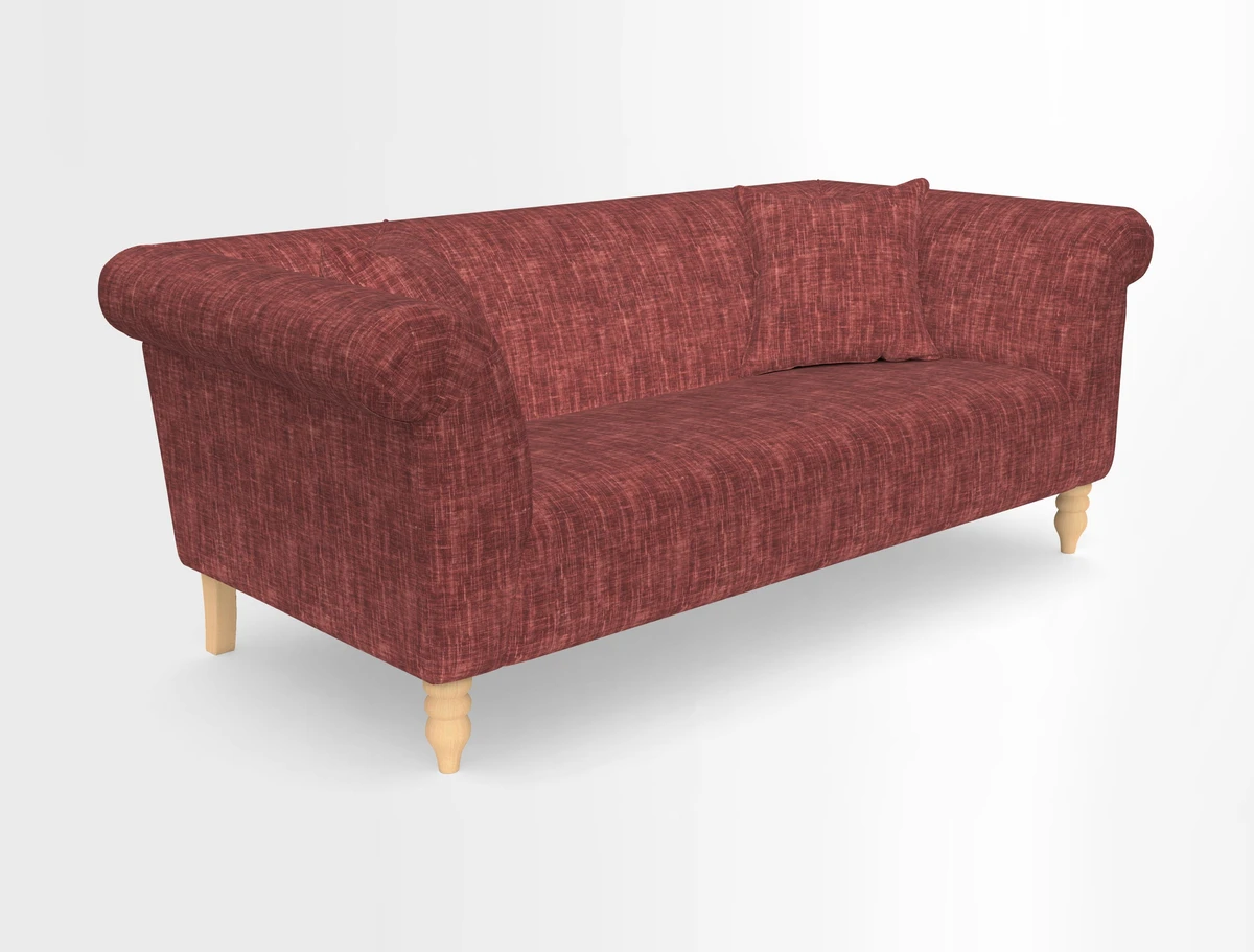 Exbury 3-seater sofa in Frond Stripe Large Storm with scatters in Frond All Over