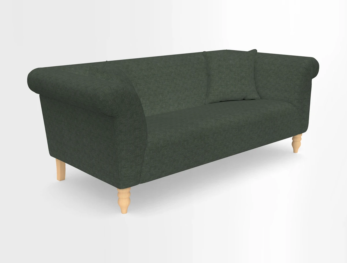 Exbury 3-seater sofa in Frond Stripe Large Storm with scatters in Frond All Over