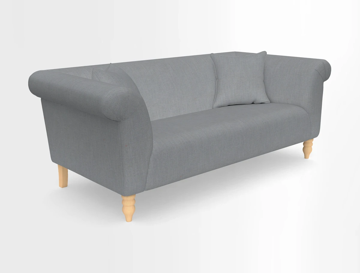 Exbury 3-seater sofa in Frond Stripe Large Storm with scatters in Frond All Over