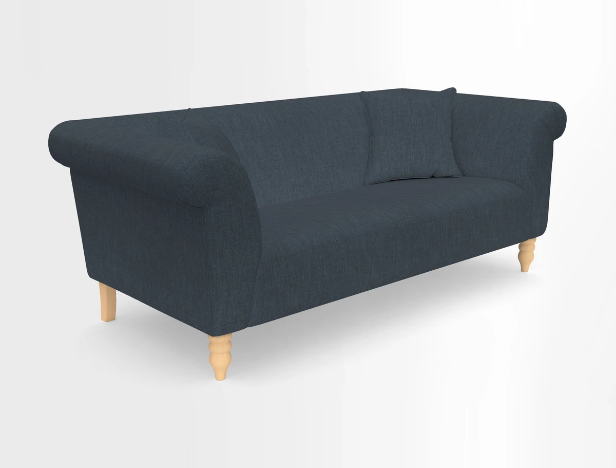 Exbury 3-seater sofa in Frond Stripe Large Storm with scatters in Frond All Over
