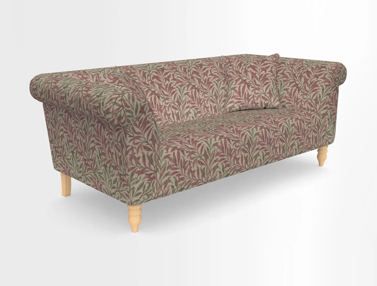 Exbury 3-seater sofa in Frond Stripe Large Storm with scatters in Frond All Over
