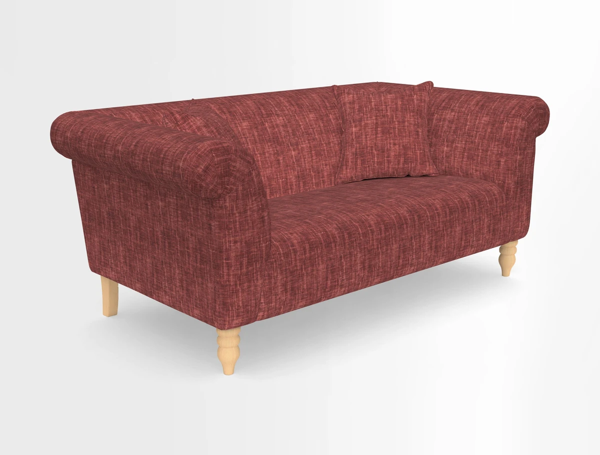 Exbury 3-seater sofa in Frond Stripe Large Storm with scatters in Frond All Over