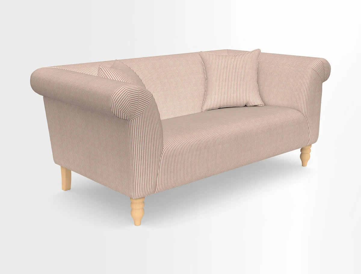 Exbury 3-seater sofa in Frond Stripe Large Storm with scatters in Frond All Over