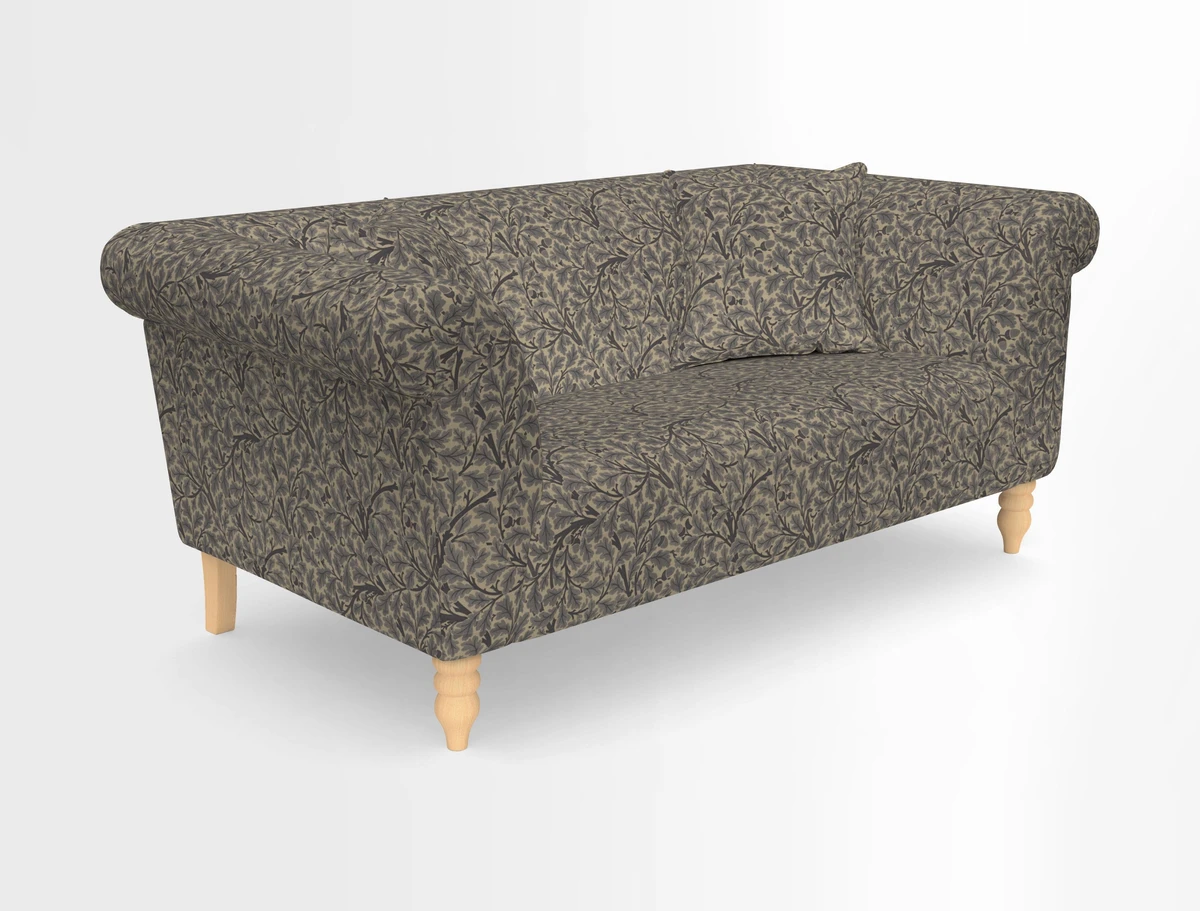 Exbury 3-seater sofa in Frond Stripe Large Storm with scatters in Frond All Over