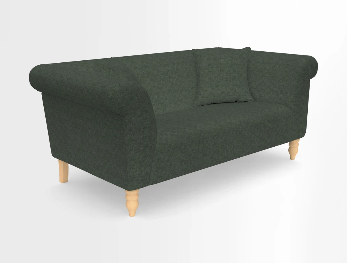 Exbury 3-seater sofa in Frond Stripe Large Storm with scatters in Frond All Over