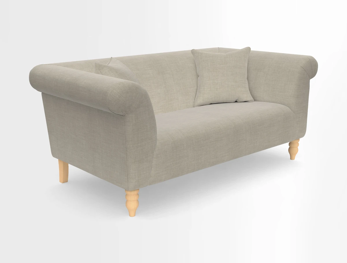 Exbury 3-seater sofa in Frond Stripe Large Storm with scatters in Frond All Over
