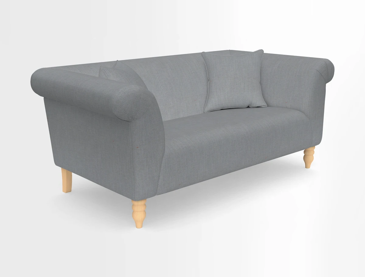 Exbury 3-seater sofa in Frond Stripe Large Storm with scatters in Frond All Over
