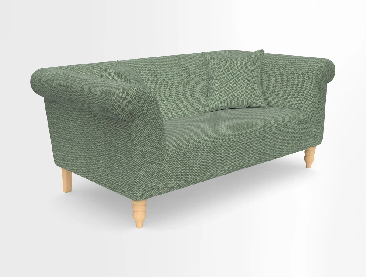 Exbury 3-seater sofa in Frond Stripe Large Storm with scatters in Frond All Over