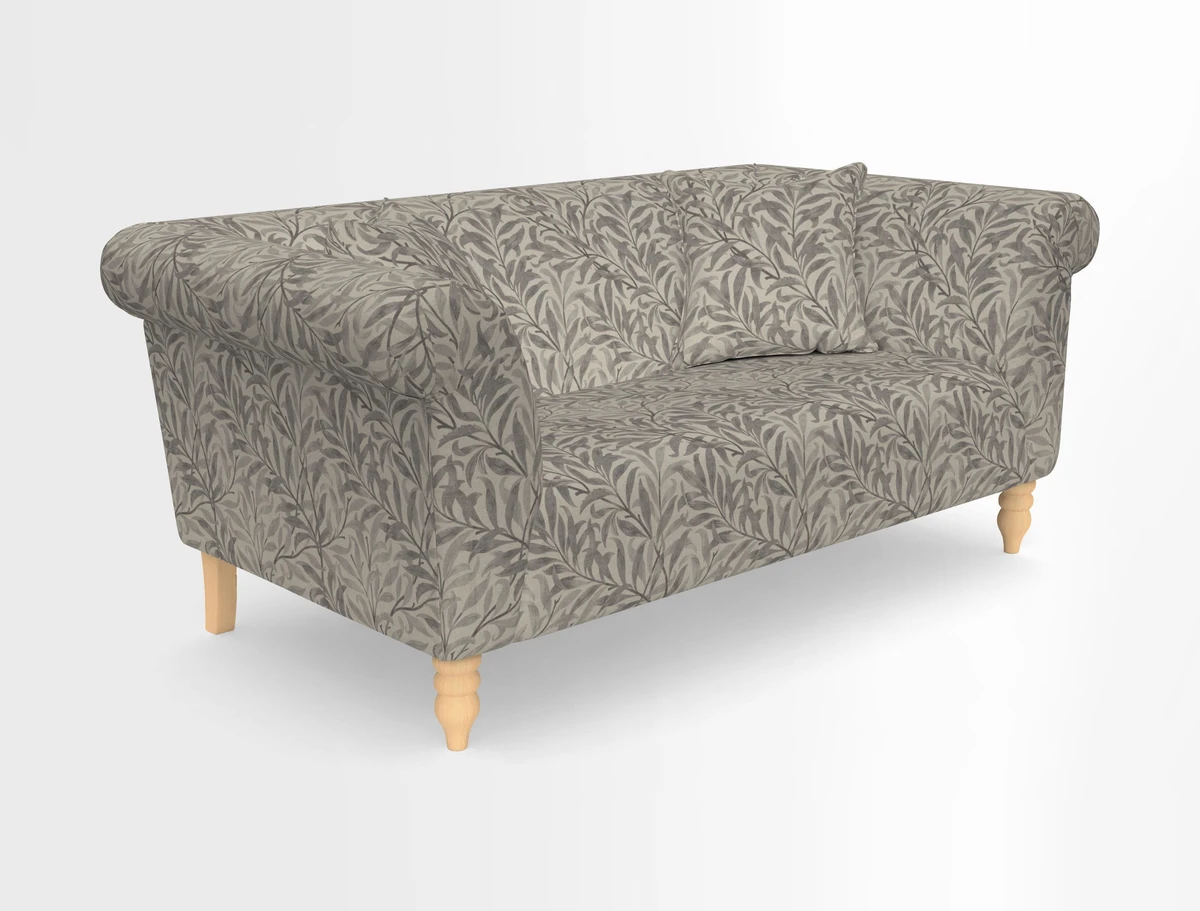Exbury 3-seater sofa in Frond Stripe Large Storm with scatters in Frond All Over