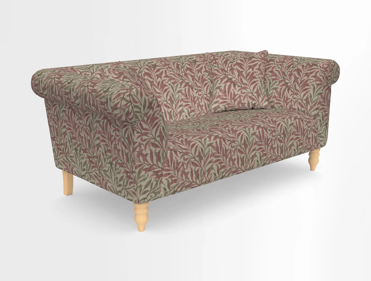 Exbury 3-seater sofa in Frond Stripe Large Storm with scatters in Frond All Over